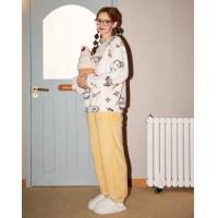 Gukoo/果壳【米奇家族系列】睡衣女秋冬加厚北极绒卡通满印家居服套装可外穿