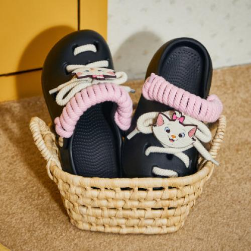 【玛丽猫联名】洞洞鞋女士夏季拖鞋外穿可爱卡通凉拖鞋两穿沙滩鞋