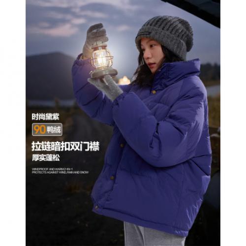 【轻量暖冬】冬季复古立领90鸭绒羽绒服小个子藏肉女式保暖外套