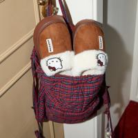 【HelloKitty联名】拖鞋女秋冬厚底增高可外穿毛毛拖鞋