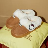 【HelloKitty】秋冬拖鞋女毛毛拖鞋可外穿居家拖鞋