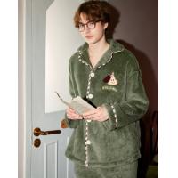 【原创派对小狗】睡衣男士冬季长袖简约可外穿加绒加厚家居服套装