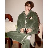 【原创派对小狗】睡衣男士冬季长袖简约可外穿加绒加厚家居服套装