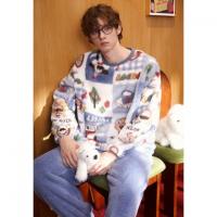 【原创IP】睡衣男秋冬加厚北极绒派对小狗系列家居服套装