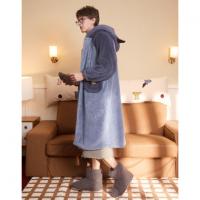 Gukoo/果壳【连帽北极绒睡袍】冬季男士睡衣睡袍厚款连帽家居睡袍可外穿