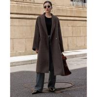 【韩风大女主】冬季静奢老钱绵羊毛双面呢温暖舒适大衣外套女长款