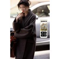 【韩风大女主】冬季静奢老钱绵羊毛双面呢温暖舒适大衣外套女长款