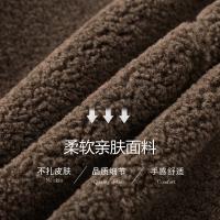 【温暖纪念日】冬简约风仿羊羔绒复合棉衣撞色翻袖口棉服短外套女