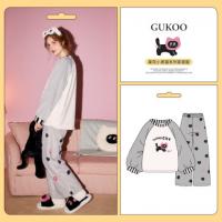 Gukoo/果壳【加厚北极绒】睡衣女秋冬圆领少女软萌柔软保暖家居服套装可外穿