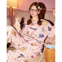 Gukoo/果壳【玛丽猫联名】睡衣女秋冬卡通满印加厚牛奶绒高级感女家居服套装