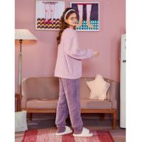 Gukoo/果壳【IP联名】睡衣女秋冬加厚北极绒卡通女士家居服高级感套装外穿