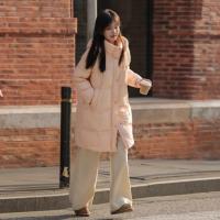 【满满温柔】2024冬款中长款连帽时尚简约云朵超柔羽绒服女