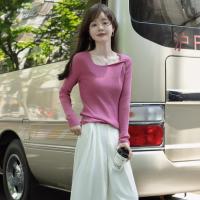 【法式气质通勤风】秋季款百搭设计感不规则扭结时尚套头长袖线衫