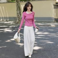 【法式气质通勤风】秋季款百搭设计感不规则扭结时尚套头长袖线衫