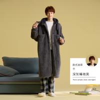 yso【史努比系列】情侣睡衣女冬季珊瑚绒卡通睡袍男可外穿家居服D