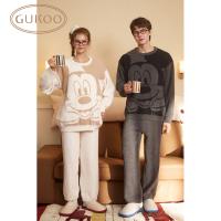 Gukoo/果壳睡衣男秋冬软绵绵雪尼尔迪士尼联名女家居套装S824426211801