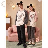 Gukoo/果壳睡衣情侣冬季迪士尼联名保暖舒适男家居套装S824426211802