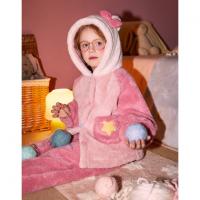 【立体耳朵连帽】女童睡衣秋冬加厚北极绒家居服套装可外穿
