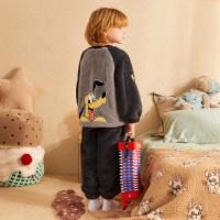 【迪士尼-布鲁托】男童睡衣秋冬加厚北极绒卡通家居服套装可外穿