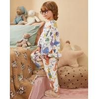 【童趣系列】男童睡衣秋冬加绒套头小恐龙珊瑚绒家居服套装可外穿