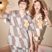 Gukoo/果壳睡衣情侣夏季迪士尼联名新款宽松纯棉男士家居服套装B