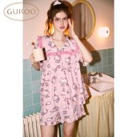 Gukoo/果壳睡衣女夏季三丽鸥可爱甜美女士家居服