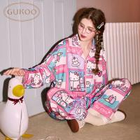 Gukoo/果壳睡衣春秋款三丽鸥联名新款女士家居服
