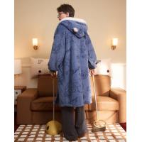 【路西法联名】冬季睡袍男士厚款北极绒连帽卡通家居睡袍可外穿