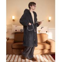 【原创IP】睡衣男秋冬厚款北极绒卡通简约保暖家居服睡袍可外穿