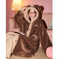 【加厚北极绒】睡衣女秋冬小熊耳朵连帽女士家居服高级感外穿