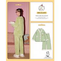 【MIKKO联名】睡衣女秋冬加绒加厚开衫舒棉绒女士家居服套装