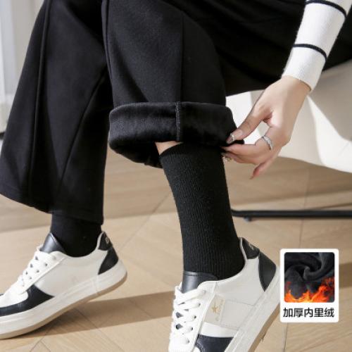 【不挑人的香蕉裤】冬季舒适风云朵棉松紧腰侧边分割线女式休闲裤