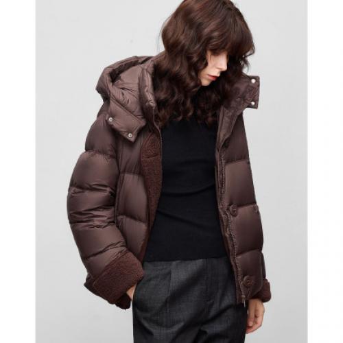 【暮雪镜像】冬季小火炉90鸭绒立领连帽三层工艺装饰滚条羽绒服