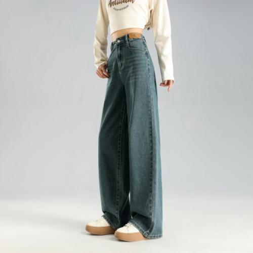 唐狮2026秋冬季女直筒牛仔长裤宽松阔腿直筒裤百搭高级感休闲女裤