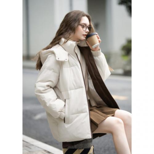 唐狮2025秋冬季短款棉衣女撞色简约风百搭时尚保暖防寒冬季穿搭