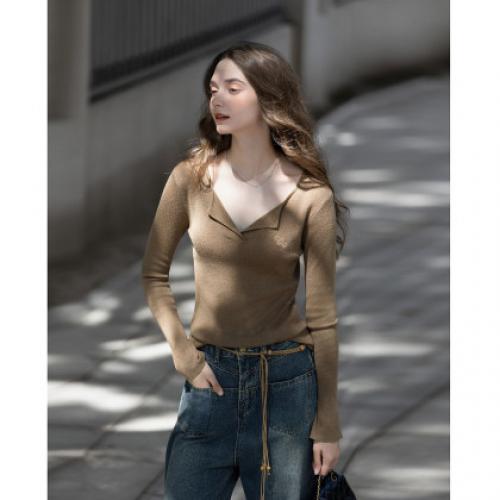 唐狮2026秋冬女V领毛织打底衫女内搭高级感可外穿秋冬百搭上衣