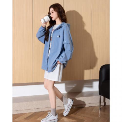 唐狮2025年秋冬款女外套连帽净色工装休闲韩版慵懒风百搭上衣时尚