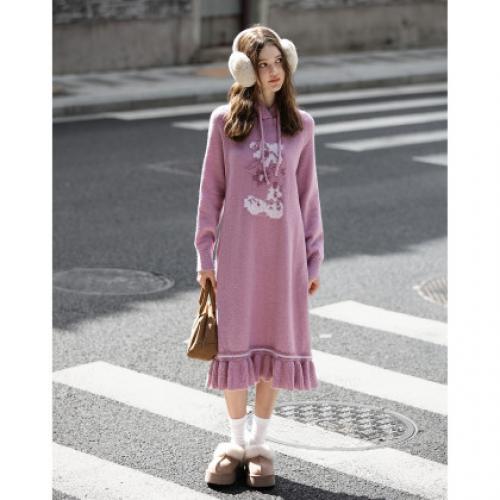 唐狮2026秋冬连衣裙女长袖甜美风宽松超好看温柔系穿搭时尚百搭