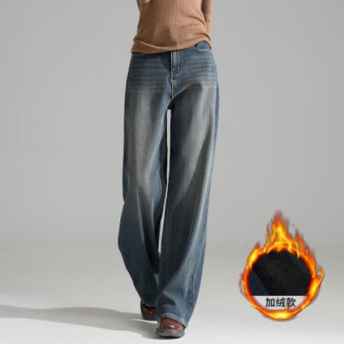 唐狮2026秋冬季女直筒牛仔长裤休闲风宽松百搭时尚显瘦女裤潮流