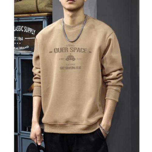 唐狮2025秋季新款卫衣男士圆领宽松无帽套头上衣港风休闲外套潮牌