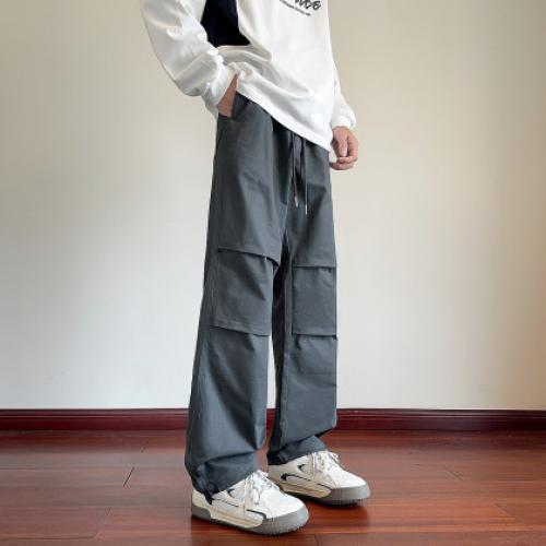 唐狮2026秋季新款男士休闲长裤百搭工装裤时尚日式宽松直筒阔腿裤