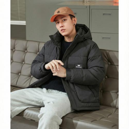 唐狮2026秋冬季短款棉衣男连帽简约设计时尚百搭潮流面包服保暖