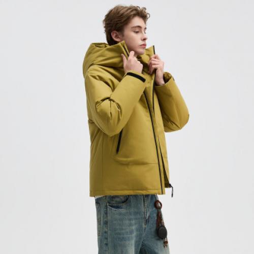 唐狮2026冬季新款男短款羽绒服连帽冲锋少年上衣流行简约高级感