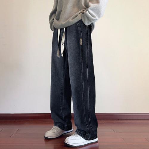 唐狮2026秋冬季牛仔长裤男宽松百搭时尚直筒裤休闲风美式高街男裤