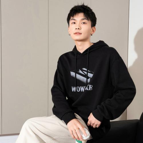 唐狮2025春秋季新款连帽卫衣男生宽松帽衫美式上衣服ins外套潮牌