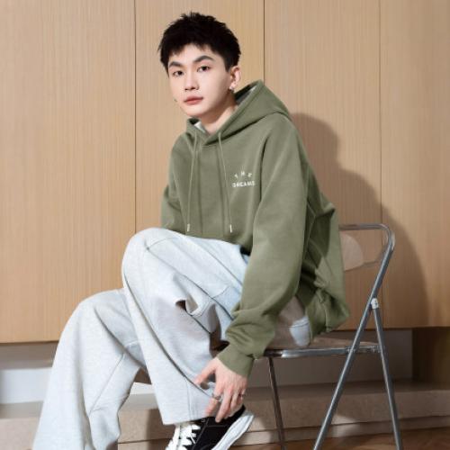 唐狮2026春秋季新款男生连帽卫衣青少年上衣长袖休闲宽松卫衣外套