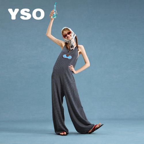 yso【酷猫系列】睡衣女夏雪尼尔连体休闲简约高级感可外穿家居服B