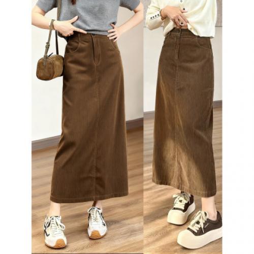 【显瘦百搭】秋时尚百搭纯色气质极简半身长裙