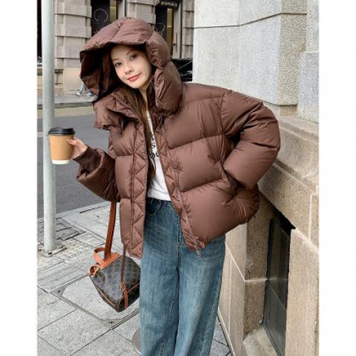 【云朵泡芙】2025冬复古连帽棉服外套加厚保暖小个子面包服女式棉衣