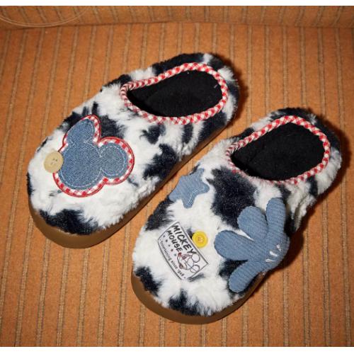 Gukoo/果壳拖鞋女冬季毛绒保暖新款迪士尼联名女士居家棉拖鞋